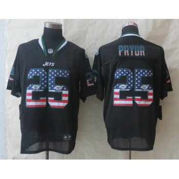 Nike New York Jets #25 Calvin Pryor 2014 USA Flag Fashion Black Elite Jersey