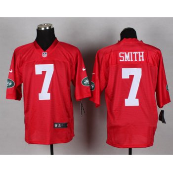 Nike New York Jets #7 Geno Smith 2014 QB Red Elite Jersey