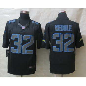 Nike San Diego Chargers #32 Eric Weddle Black Impact Limited Jersey