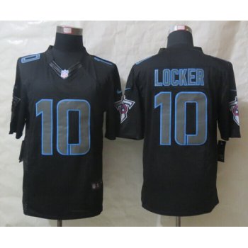 Nike Tennessee Titans #10 Jake Locker Black Impact Limited Jersey