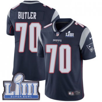 #70 Limited Adam Butler Navy Blue Nike NFL Home Youth Jersey New England Patriots Vapor Untouchable Super Bowl LIII Bound