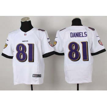 Nike Baltimore Ravens #81 Owen Daniels 2013 White Elite Jersey