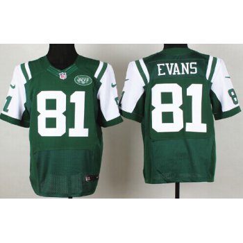 Nike New York Jets #81 Shaq Evans Green Elite Jersey