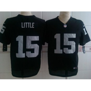 Nike Oakland Raiders #15 Greg Little Black Elite Jersey