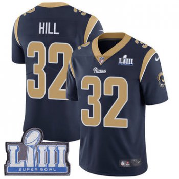 #32 Limited Troy Hill Navy Blue Nike NFL Home Youth Jersey Los Angeles Rams Vapor Untouchable Super Bowl LIII Bound
