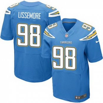Nike San Diego Chargers #98 Sean Lissemore Light Blue Alternate NFL Nike Elite