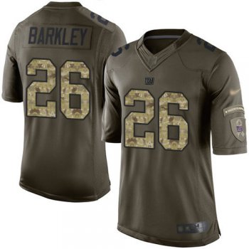 Giants #26 Saquon Barkley Green Men's Stitched Football Limited 2015 Salute To Service Jersey