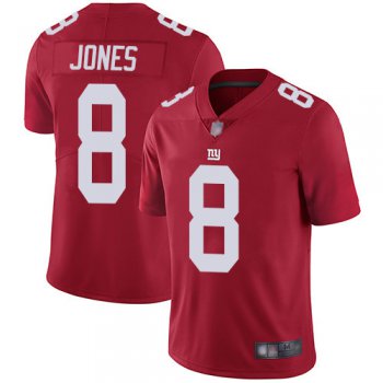 Giants #8 Daniel Jones Red Men's Stitched Football Limited Inverted Legend Jersey