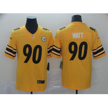 Nike Steelers 90 T.J. Watt Gold Inverted Legend Limited Jersey