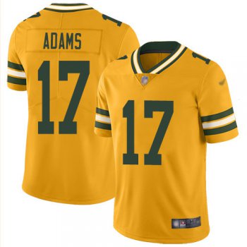Packers #17 Davante Adams Gold Men's Stitched Football Limited Inverted Legend Jersey