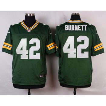 Men's Green Bay Packers #42 Morgan Burnett Green Team Color NFL Nike Elite Jersey