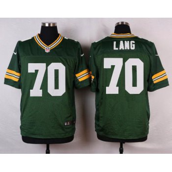 Men's Green Bay Packers #70 T. J. Lang Green Team Color NFL Nike Elite Jersey
