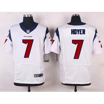 Men's Houston Texans #7 Brian Hoyer White Road NFL Nike Elite Jersey