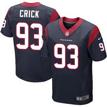 Men's Houston Texans #93 Jared Crick Navy Blue Team Color NFL Nike Elite Jerse