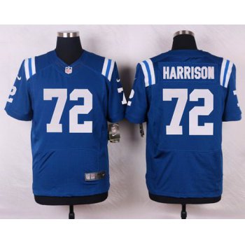 Men's Indianapolis Colts #72 Jonotthan Harrison Royal Blue Team Color NFL Nike Elite Jersey