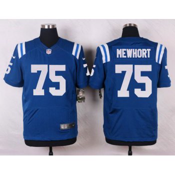 Men's Indianapolis Colts #75 Jack Mewhort Royal Blue Team Color NFL Nike Elite Jersey