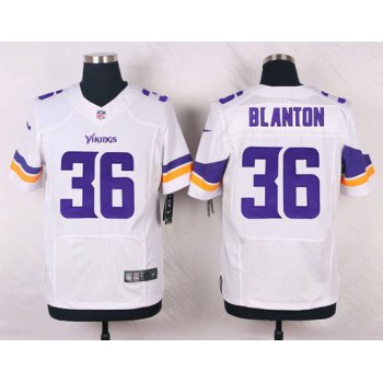 Men's Minnesota Vikings #36 Robert Blanton White Road NFL Nike Elite Jersey