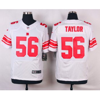 Men's New York Giants #56 Lawrence Taylor White Road NFL Nike Elite Jersey
