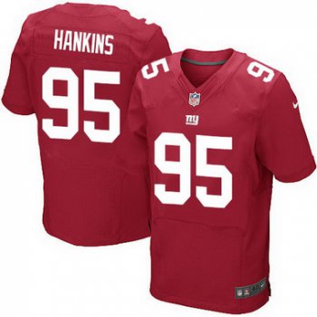 Men's New York Giants #95 Johnathan Hankins Red Alternate NFL Nike Elite Jersey