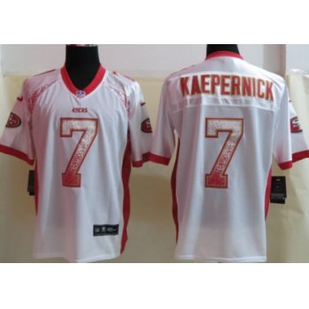 Nike San Francisco 49ers #7 Colin Kaepernick Drift Fashion White Elite Jersey