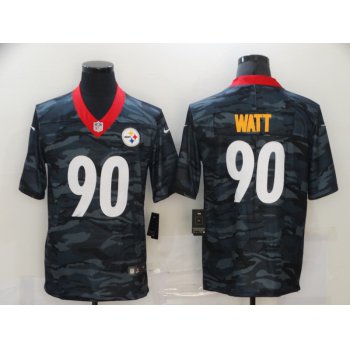 Men's Pittsburgh Steelers #90 T. J. Watt 2020 Camo Limited Stitched Nike NFL Jersey