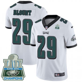 Nike Eagles #29 LeGarrette Blount White Super Bowl LII Champions Men's Stitched NFL Vapor Untouchable Limited Jersey