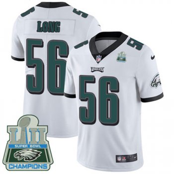 Nike Eagles #56 Chris Long White Super Bowl LII Champions Men's Stitched NFL Vapor Untouchable Limited Jersey