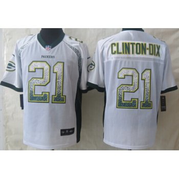 Nike Green Bay Packers #21 Ha Ha Clinton-Dix Drift Fashion White Elite Jersey