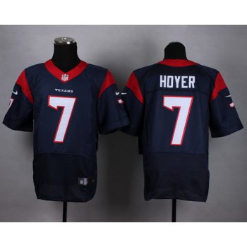 Nike Houston Texans #7 Brian Hoyer Blue Elite Jersey