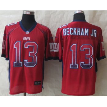 Nike New York Giants #13 Odell Beckham Jr Drift Fashion Red Elite Jersey