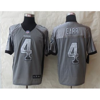 Nike Oakland Raiders #4 Derek Carr Drift Fashion Gray Elite Jersey