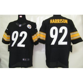 Nike Pittsburgh Steelers #92 James Harrison Black Elite Jersey