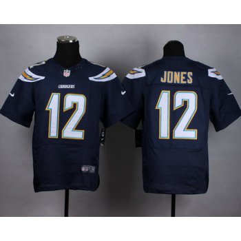 Nike San Diego Chargers #12 Jacoby Jones 2013 Navy Blue Elite Jersey