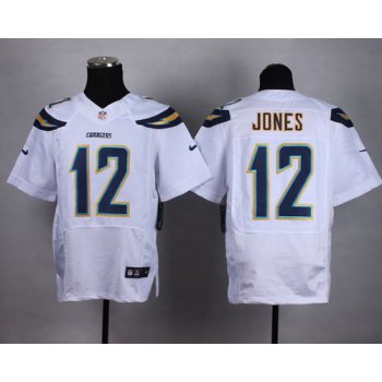 Nike San Diego Chargers #12 Jacoby Jones 2013 White Elite Jersey