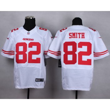 Nike San Francisco 49ers #82 Torrey Smith White Elite Jersey