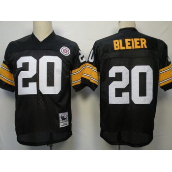 Pittsburgh Steelers #20 Rocky Bleier Black Throwback Jersey
