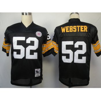 Pittsburgh Steelers #52 Mike Webster Black Throwback Jersey