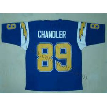 San Diego Chargers #89 Wes Chandler Navy Blue Throwback Jersey