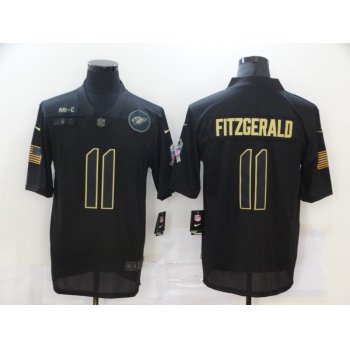 Men's Arizona Cardinals #11 Larry Fitzgerald Black 2020 Salute To Service Stitched NFL Nike Limited Jersey