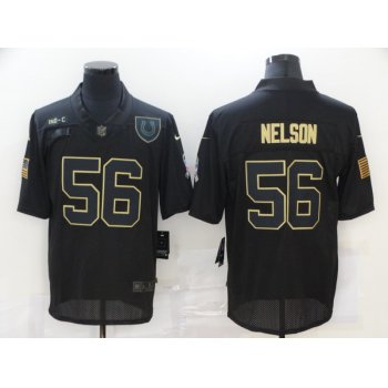 Men's Indianapolis Colts #56 Quenton Nelson Black 2020 Salute To Service Stitched NFL Nike Limited Jersey