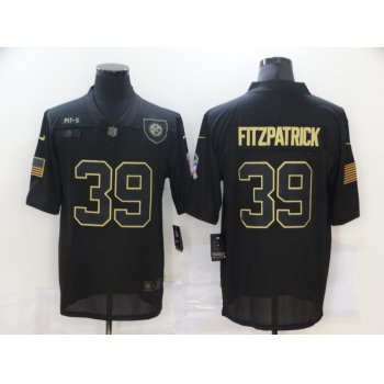 Men's Pittsburgh Steelers #39 Minkah Fitzpatrick Black 2020 Salute To Service Stitched NFL Nike Limited Jersey