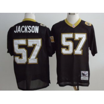 New Orleans Saints #57 Rickey Jackson Black Throwback Jersey