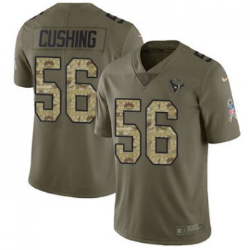 Nike Texans #56 Brian Cushing Olive Camo Men's Stitched NFL Limited 2017 Salute To Service Jersey