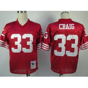 San Francisco 49ers #33 Roger Craig Red Throwback Jersey