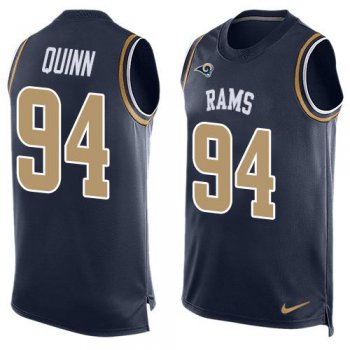 Men's Los Angeles Rams #94 Robert Quinn Navy Blue Hot Pressing Player Name & Number Nike NFL Tank Top Jersey