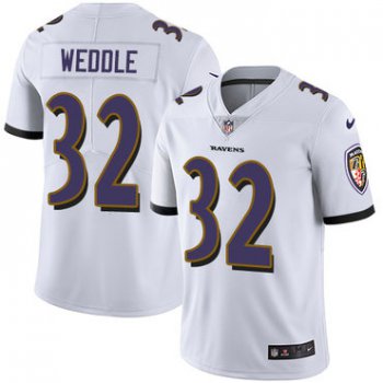 Nike Baltimore Ravens #32 Eric Weddle White Men's Stitched NFL Vapor Untouchable Limited Jersey