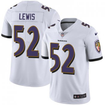 Nike Baltimore Ravens #52 Ray Lewis White Men's Stitched NFL Vapor Untouchable Limited Jersey