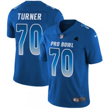 Nike Carolina Panthers #70 Trai Turner Royal Men's Stitched NFL Limited NFC 2019 Pro Bowl Jersey