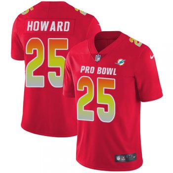 Nike Miami Dolphins #25 Xavien Howard Red Men's Stitched NFL Limited AFC 2019 Pro Bowl Jersey
