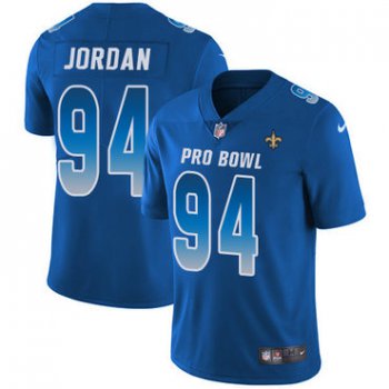 Nike New Orleans Saints #94 Cameron Jordan Royal Men's Stitched NFL Limited NFC 2019 Pro Bowl Jersey